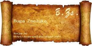 Buga Zselyke névjegykártya